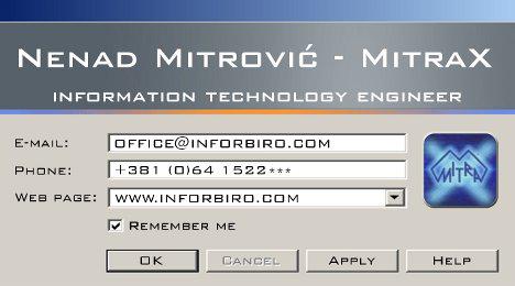 Geeky business card MitraX