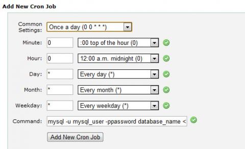 CPanel cron job 02