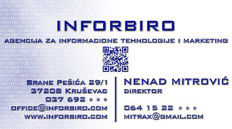 Geeky business card Inforbiro