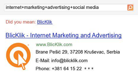Geeky business card Blicklik